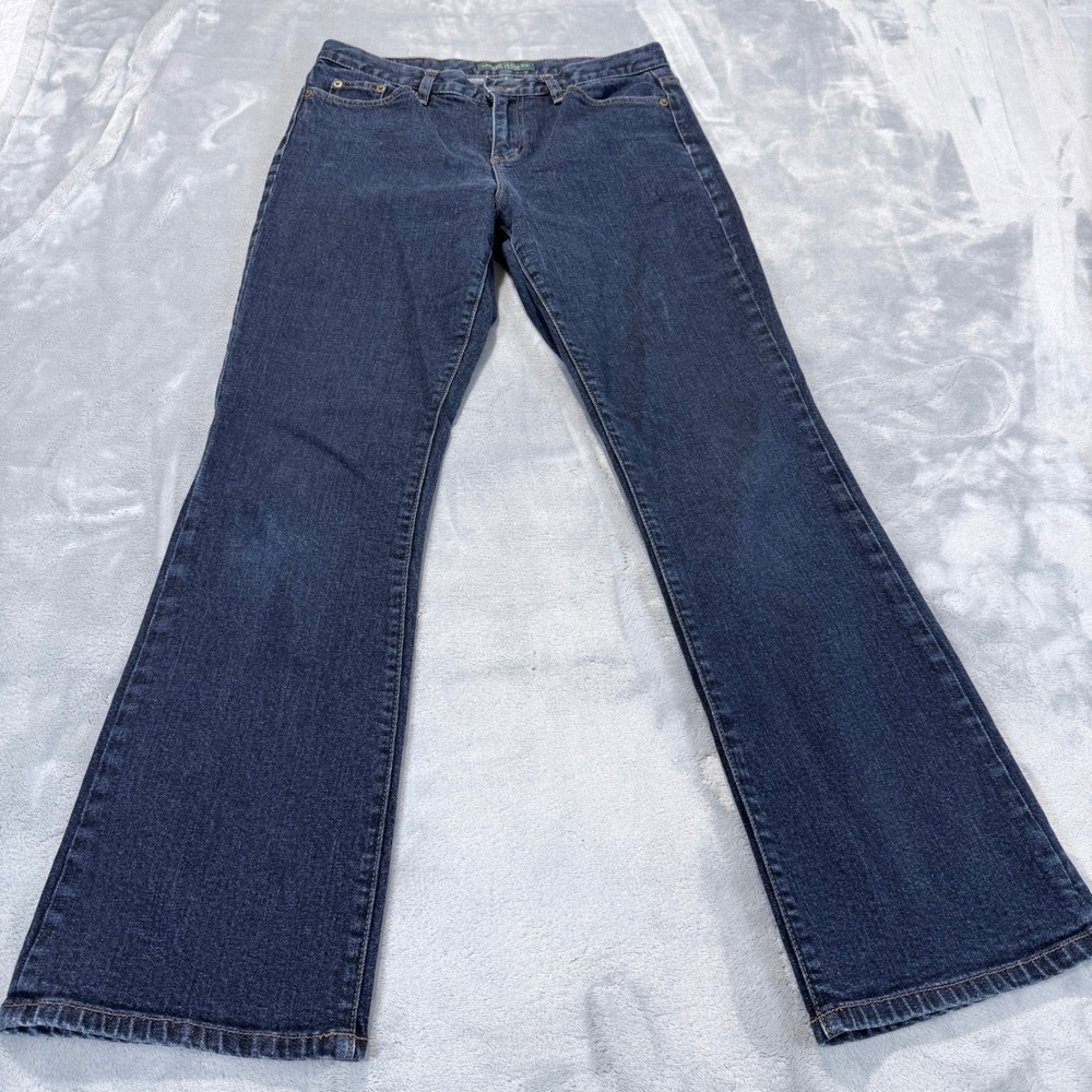 Lauren Ralph Lauren Womens Size 6 Bootcut Jeans Dark Indigo Wash Stretch Denim